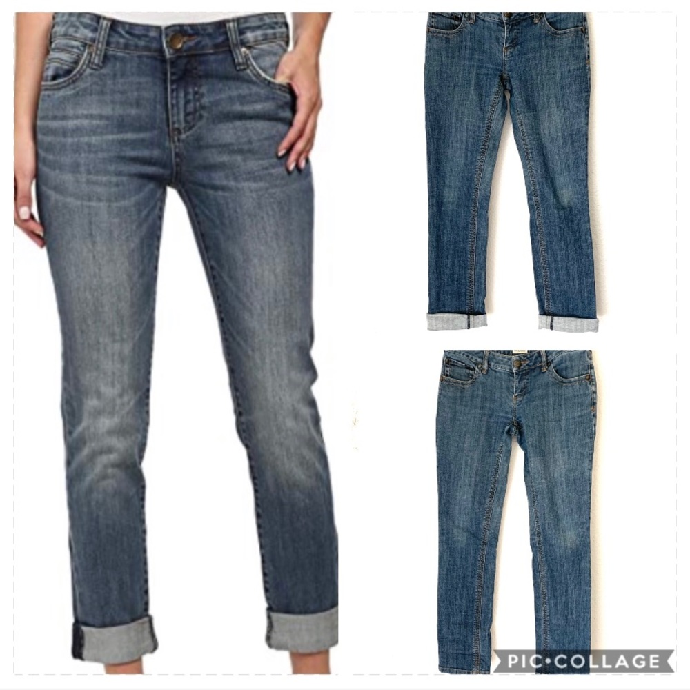 Free People Straight Leg Jeans Size 29 Cuff Blue